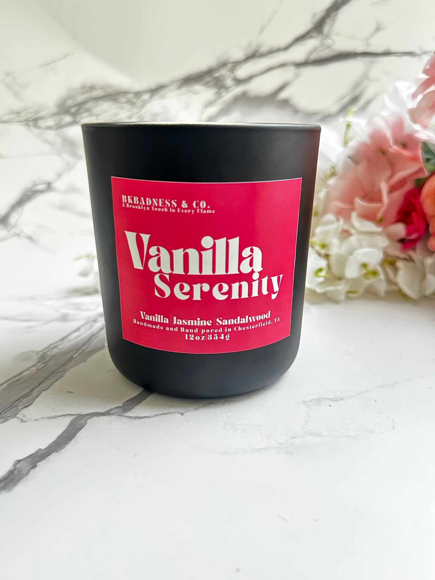 Vanilla Serenity Candle Bkbadness & Co.