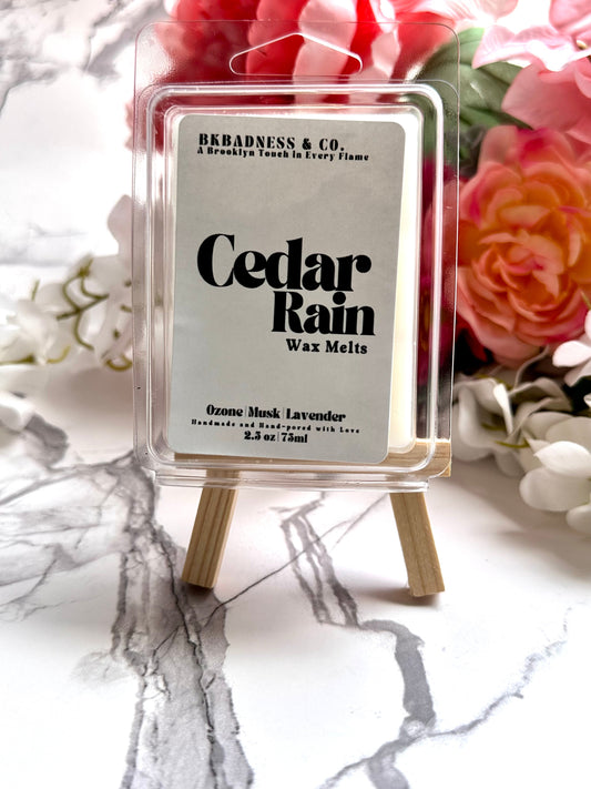 Cedar Rain Wax Melt Bkbadness & Co.